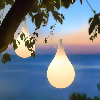 Weatherproof LED Hanging Globe for Deck & Patio – Color-Changing Orb Fixture, 9.4 in Drop Shape with Adjustable Cord, IP65 Rated for Year-Ro