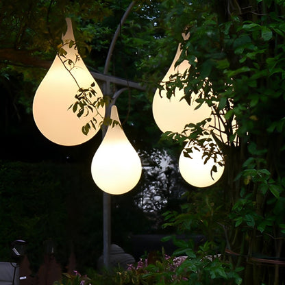 Weatherproof LED Hanging Globe for Deck & Patio – Color-Changing Orb Fixture, 9.4 in Drop Shape with Adjustable Cord, IP65 Rated for Year-Ro