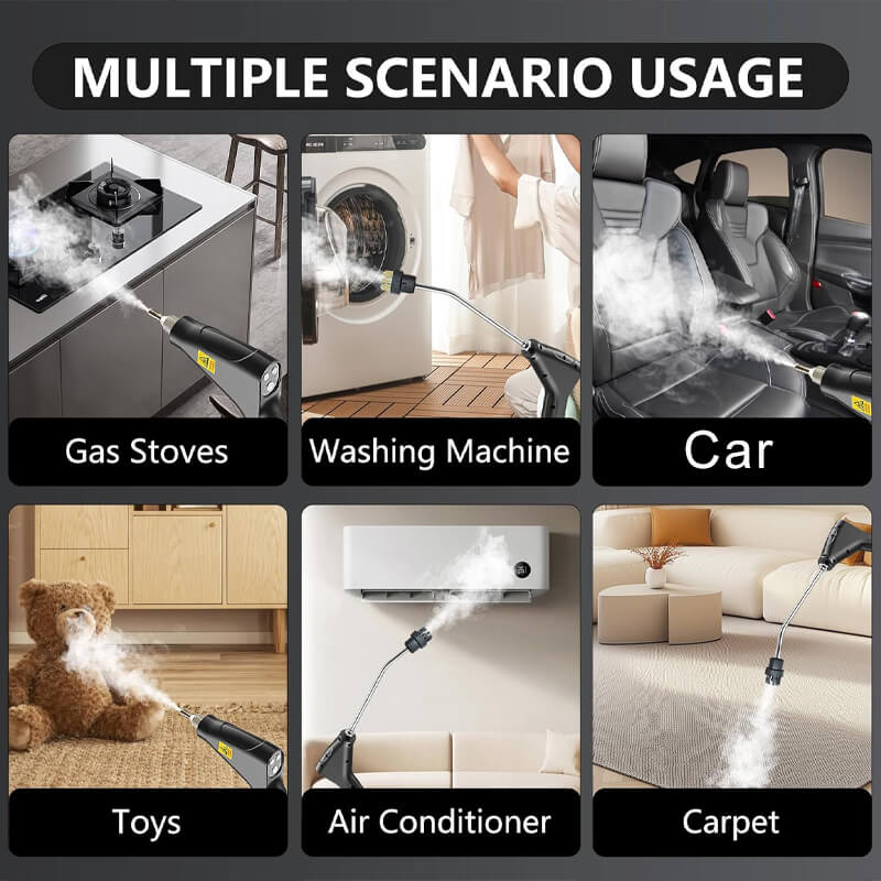 High-Power Electric Steam Cleaning Machine for Home & Auto | 2500W Handheld Steam Cleaner with Attachments | Multi-Surface Sanitizing Tool
