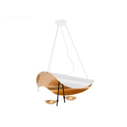 Contemporary Leaf-Motif Flush Mount Ceiling Light Metal Fixture Black Gold White Finish for Living Room Bedroom Dining Room Modern Home
