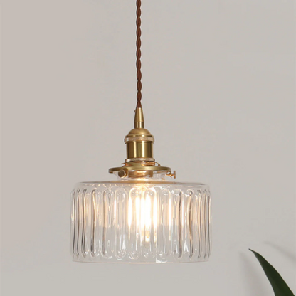 Adjustable Drop Ceiling Light with Textured Glass Shade E27 Socket for Kitchen Island Dining Room Counter Breakfast Bar Scandinavian Modern