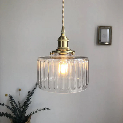 Adjustable Drop Ceiling Light with Textured Glass Shade E27 Socket for Kitchen Island Dining Room Counter Breakfast Bar Scandinavian Modern