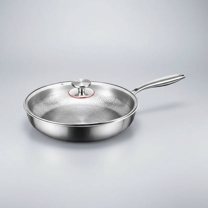 Titanium Kitchen Skillet | Non Stick Frying Pan with Hammered Design | Induction-Compatible for Effortless Everyday Cooking