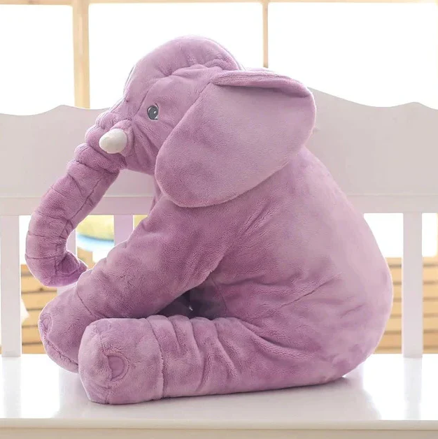 Plush Elephant Cushion Toy for Babies & Toddlers – Soft Nursery Decor – Nursery Accent Pillow for Kids Bedroom Playroom – Large Stuffed Anim