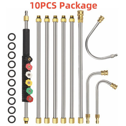 Extendable High-Pressure Washer Wand Kit – Cleaning Lance for Gutters, Roofs & Walls with Nozzles