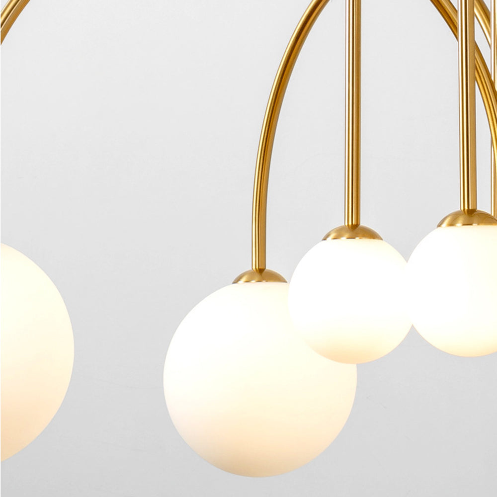 Swallow-Inspired G9 Pendant Light with Adjustable Chain, Metal & Glass Shades for Dining Room, Bedroom & Living Room Overhead Lighting