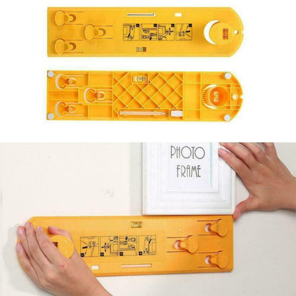 Picture Hanging Tool with Integrated Level for Straight Wall Art Placement and Accurate Nail Marking for Home Gallery Displays