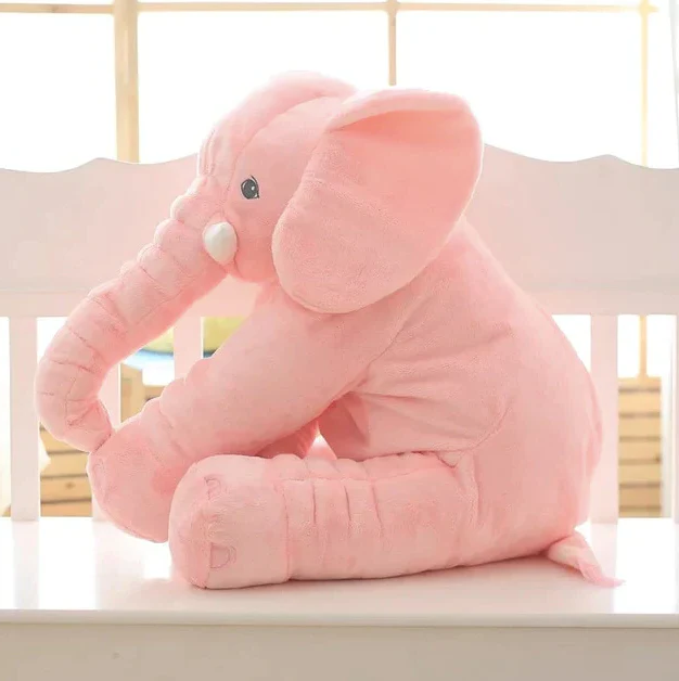 Plush Elephant Cushion Toy for Babies & Toddlers – Soft Nursery Decor – Nursery Accent Pillow for Kids Bedroom Playroom – Large Stuffed Anim