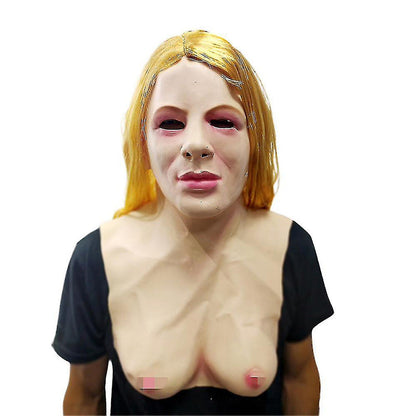 Full Face Character Mask for Adults – Natural Latex Costume Headpiece for Halloween, Theater & Cosplay Events