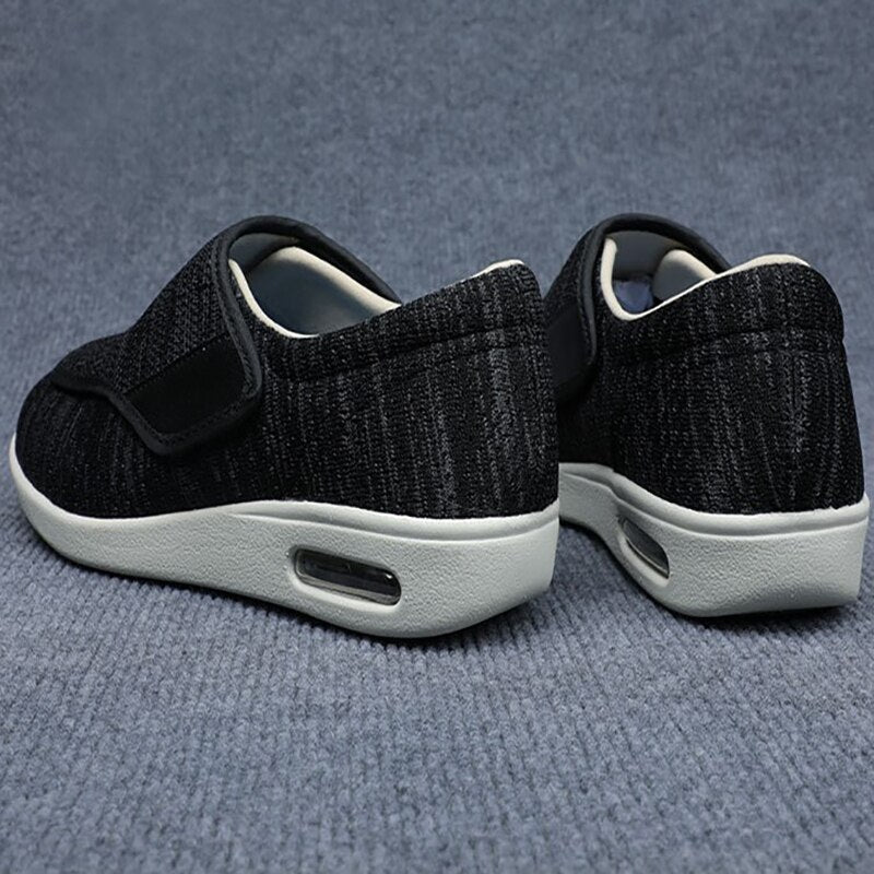 Extra-Wide Adjustable Velcro Shoes for Swollen Feet with Memory Foam Insoles – Breathable Diabetic-Friendly Slip-Resistant Sneakers for