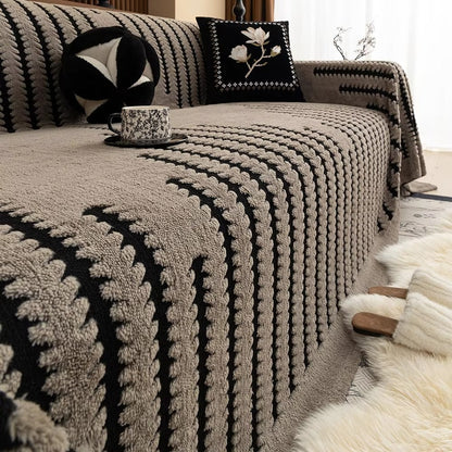 Quilted Microfiber Couch Protector with Non-Slip Backing for Living Room Sofas & Sectionals