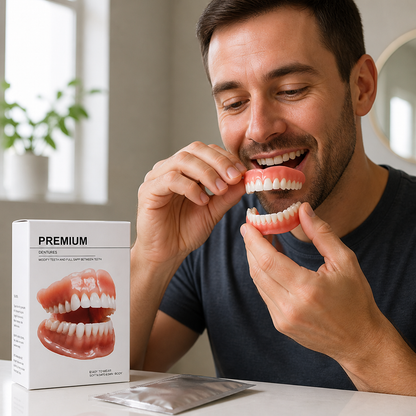 Boil-And-Bite Custom-Fit Denture Set (Upper & Lower)