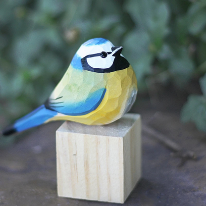 Hand-Carved Wooden Bird Figurine for Shelves, Mantels & Home Décor – Sustainable Balsa Wood Sculpture