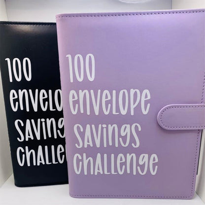 Cash Savings Tracker Organizer with 100 Labeled Pockets – Money Management Planner System – A5 Budget Book with Reusable Chart for