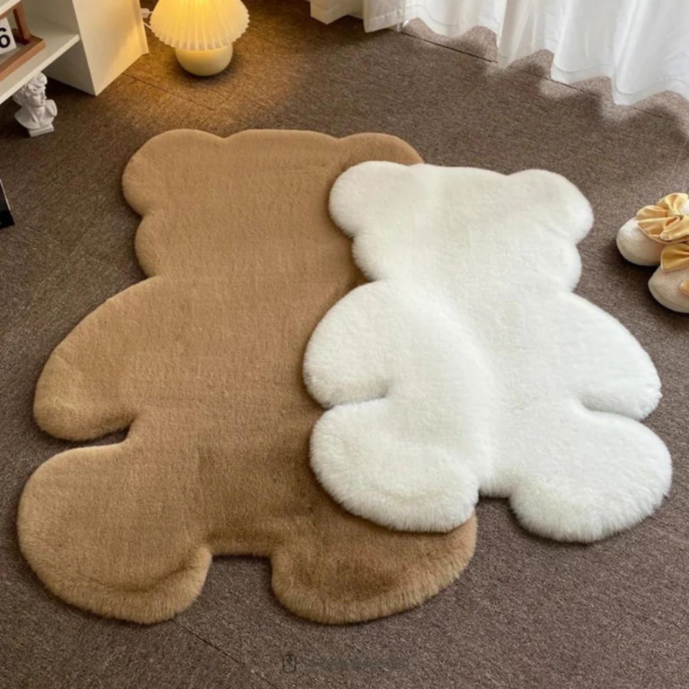Fuzzy Bear Rug - Soft Microfiber, Washable Area Rug