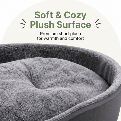 Ortekor Short-Plush Polyester Oval Dog Bed