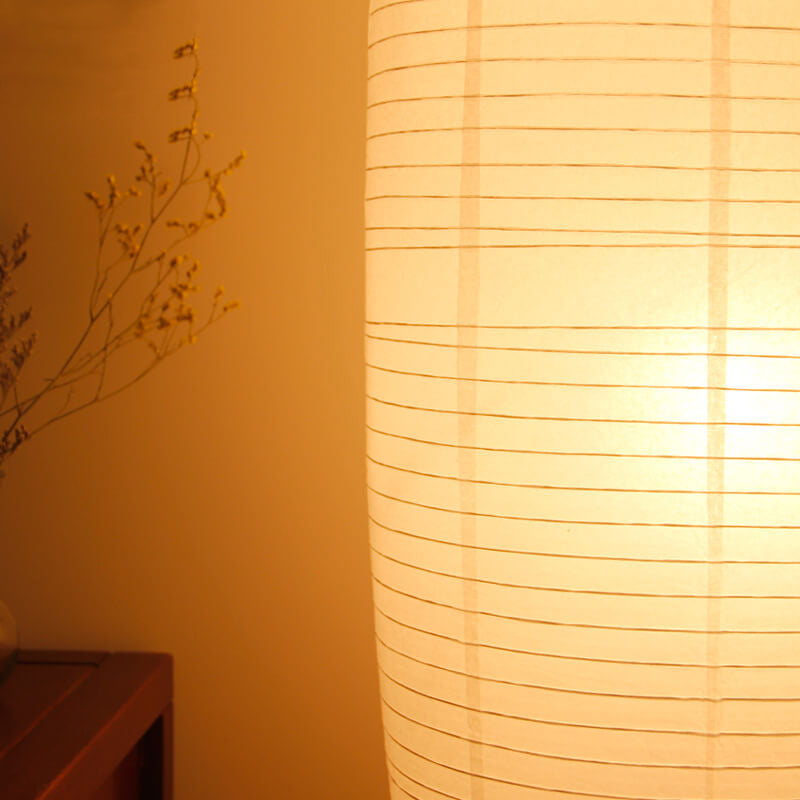 Dual-Socket Upright Lamp with Rice Paper Diffuser 54-Inch Tall White or Black for Bedside & Lounge
