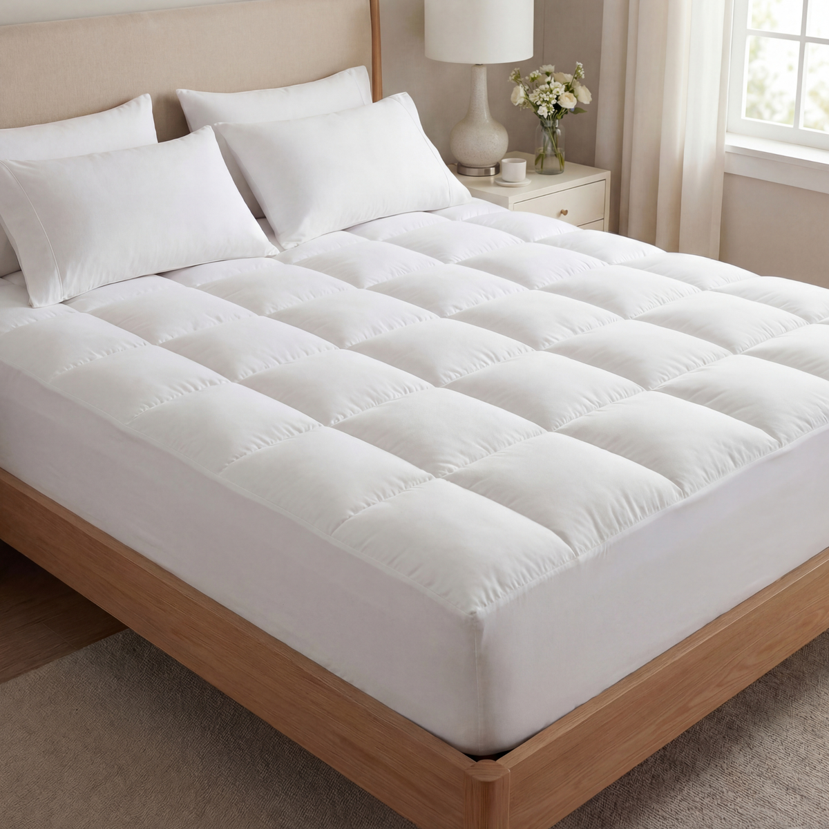 Comfort Sleep | Cooling Mattress Topper with 1000GSM Softness | Breathable Design for Enhanced Sleep Quality