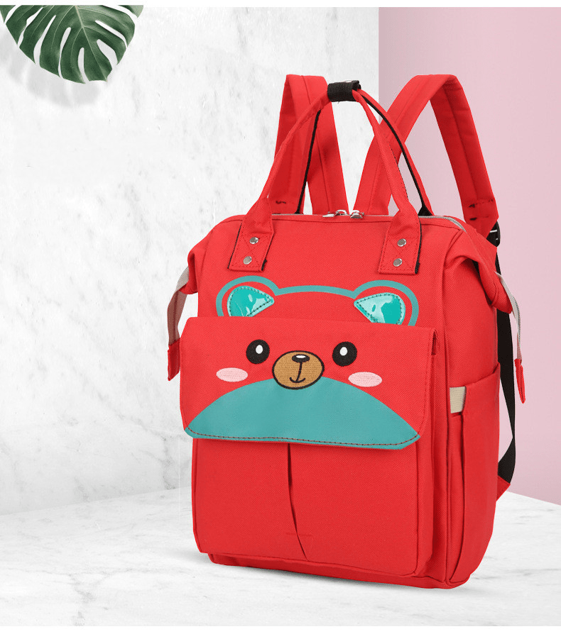 Multi-Pocket Baby Backpack with Insulated Bottle Holders & Stroller Straps for Travel