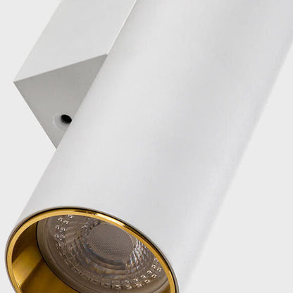 Up-Down LED Wall Light Fixture in Gold, Black or White Aluminum for Hallway, Bedroom & Living Room