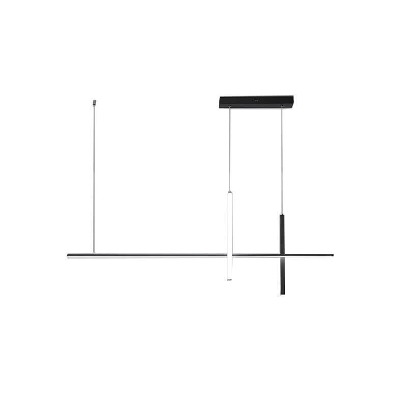 Sleek Rectangular LED Pendant Light with Integrated Lighting for Dining Room & Kitchen