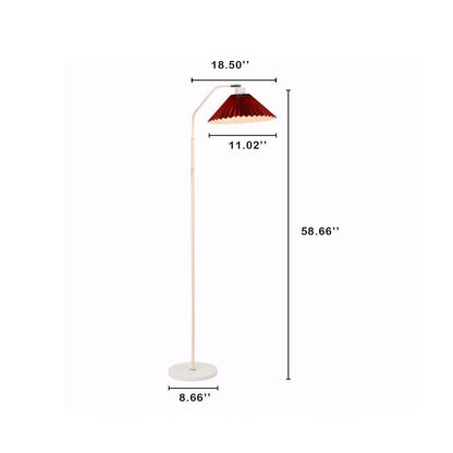 Tall Standing Lamp with Fabric Shade 59 in Adjustable 3-Color Temperature Plug-in Light for Living Room Bedroom Corner Reading Scandinavian