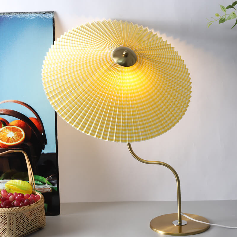 Contemporary Metal Desk Light with Fabric Shade 25 Inches Tall for Bedroom Office Nightstand Reading Task Illumination E12 E14 Socket Home A