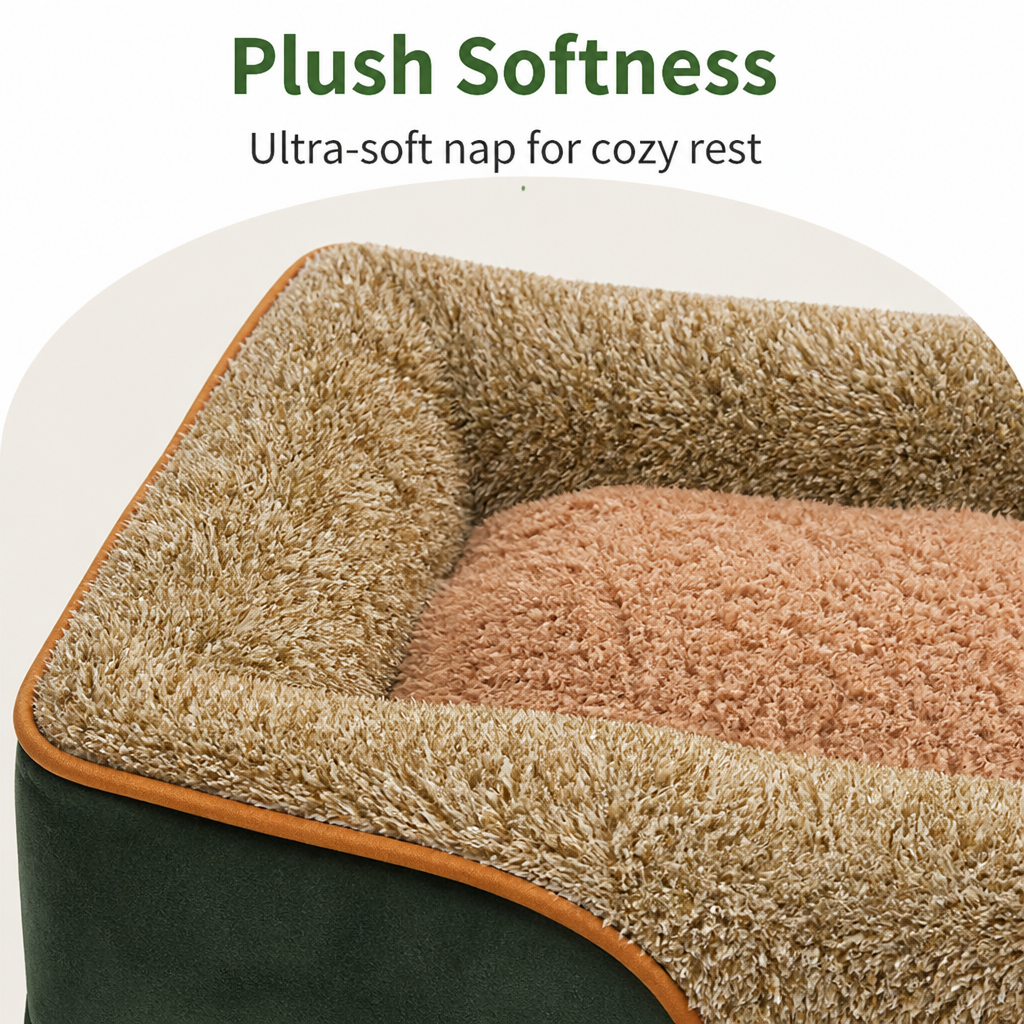 Ortekor Removable Washable Plush Bolster Bed