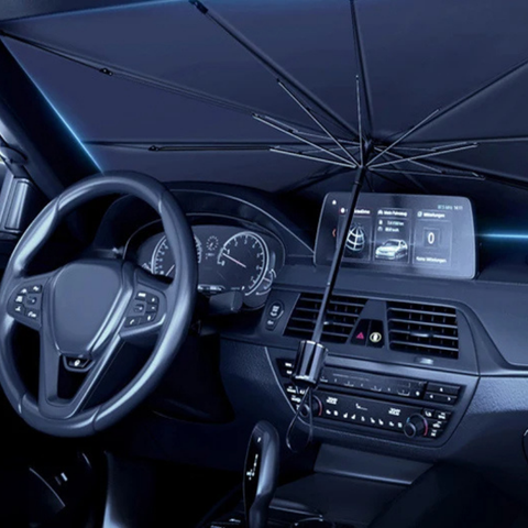 Ortekor AutoBrella | Car Windshield Sun Shade with UV Protection | Compact Design for Interior Cooling