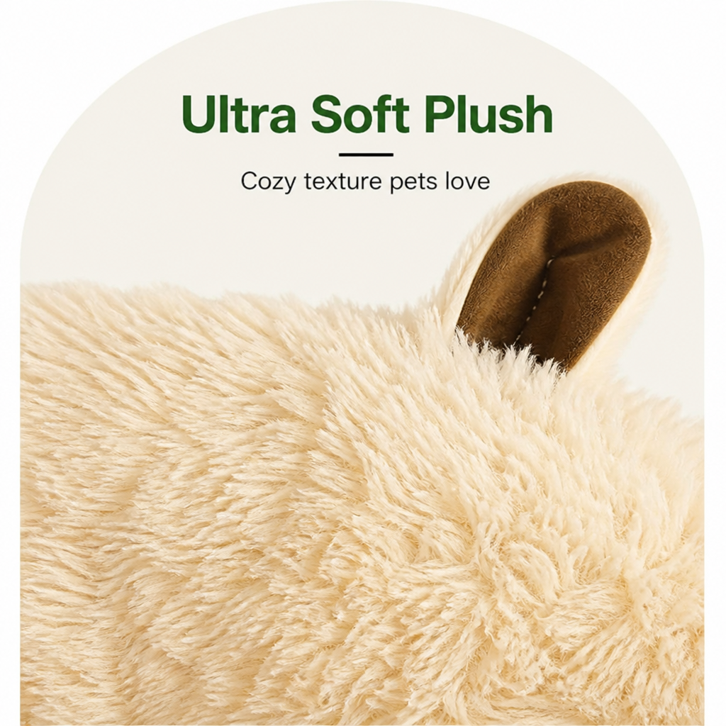 Ortekor Alpaca Plush High-Rebound Pet Bed