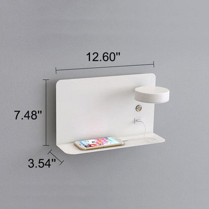 LED Wall Sconce 13 in Iron Acrylic Fixture Bedroom Bedside Hardwired Ambient Lighting Reading Task Lamp Hallway 12W 1200 Lumen Contemporary