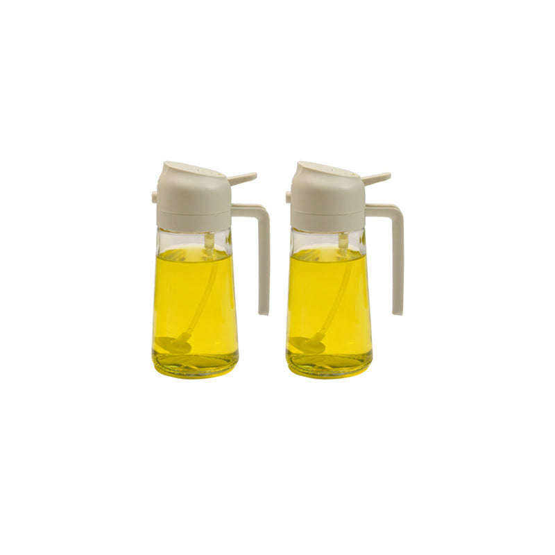 Glass Oil Mister and Pouring Bottle for Cooking – Dual-Function Sprayer with Wide Mouth, 16 oz Capacity – Leak-Proof Kitchen Dispenser for