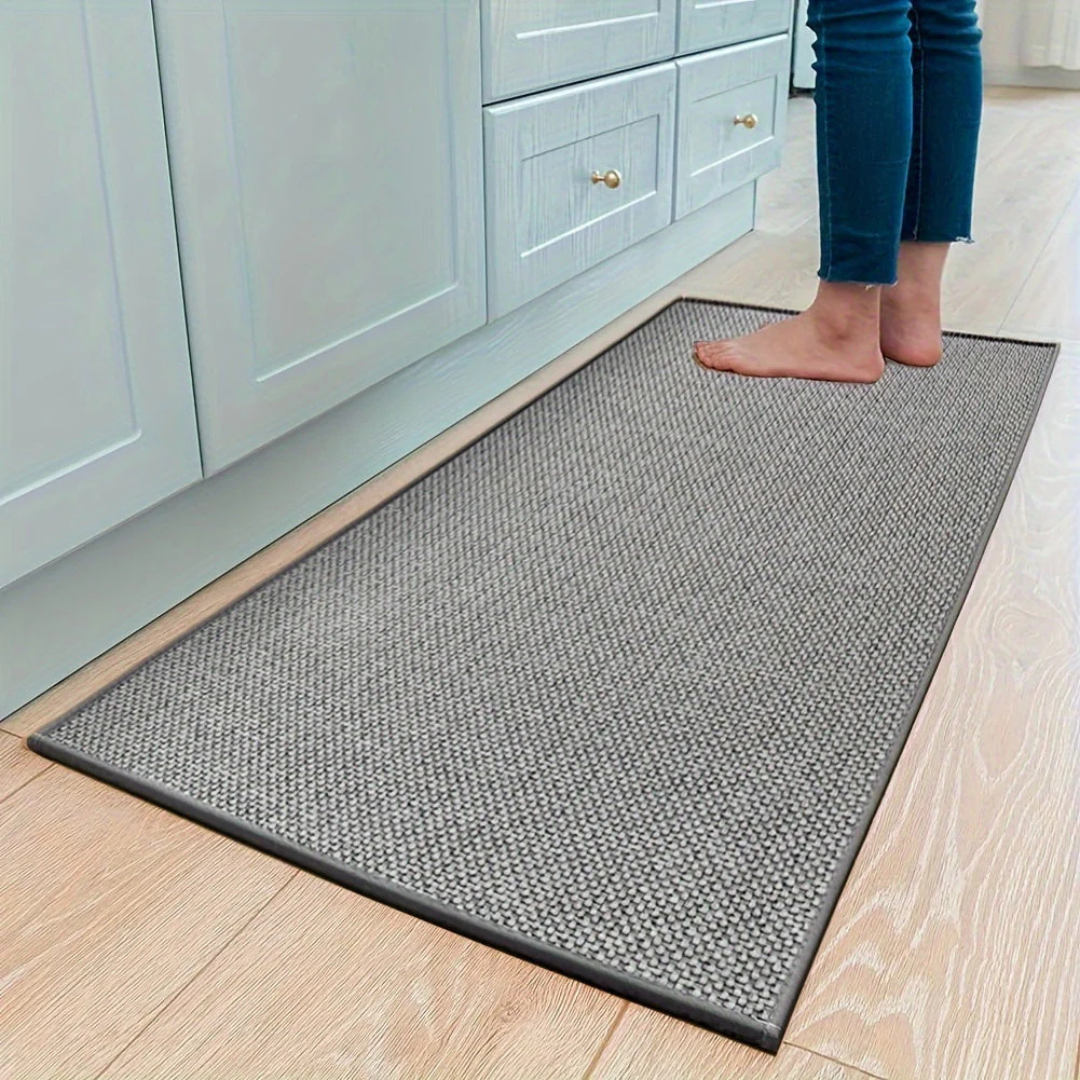 Non-Slip Area Rug with Rubber Backing for Living Room, Kitchen & Entryway – Soft Polyester Accent Mat for High-Traffic Spaces