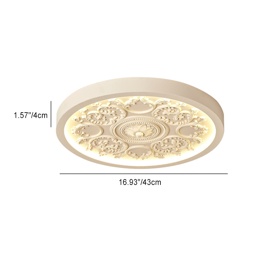 Low-Profile LED Overhead Light 13 in White Dimmable Remote Ceiling Fixture for Bedroom Modern Minimalist Living Room Hallway Low Ceilings