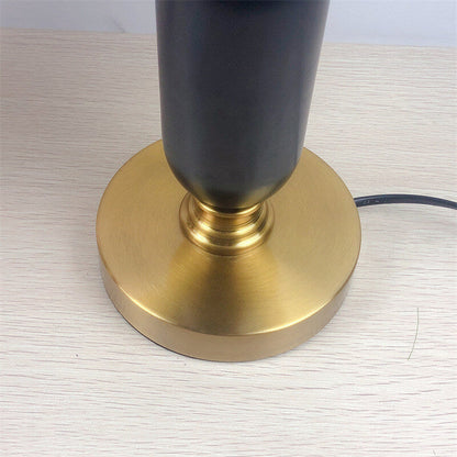 Accent Lamp with Folded Cloth Shade 11 in × 18 in Gold Base E12 Socket for Nightstand Office Den Mid-Century Style Portable Lighting