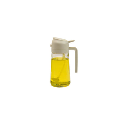 Glass Oil Mister and Pouring Bottle for Cooking – Dual-Function Sprayer with Wide Mouth, 16 oz Capacity – Leak-Proof Kitchen Dispenser for