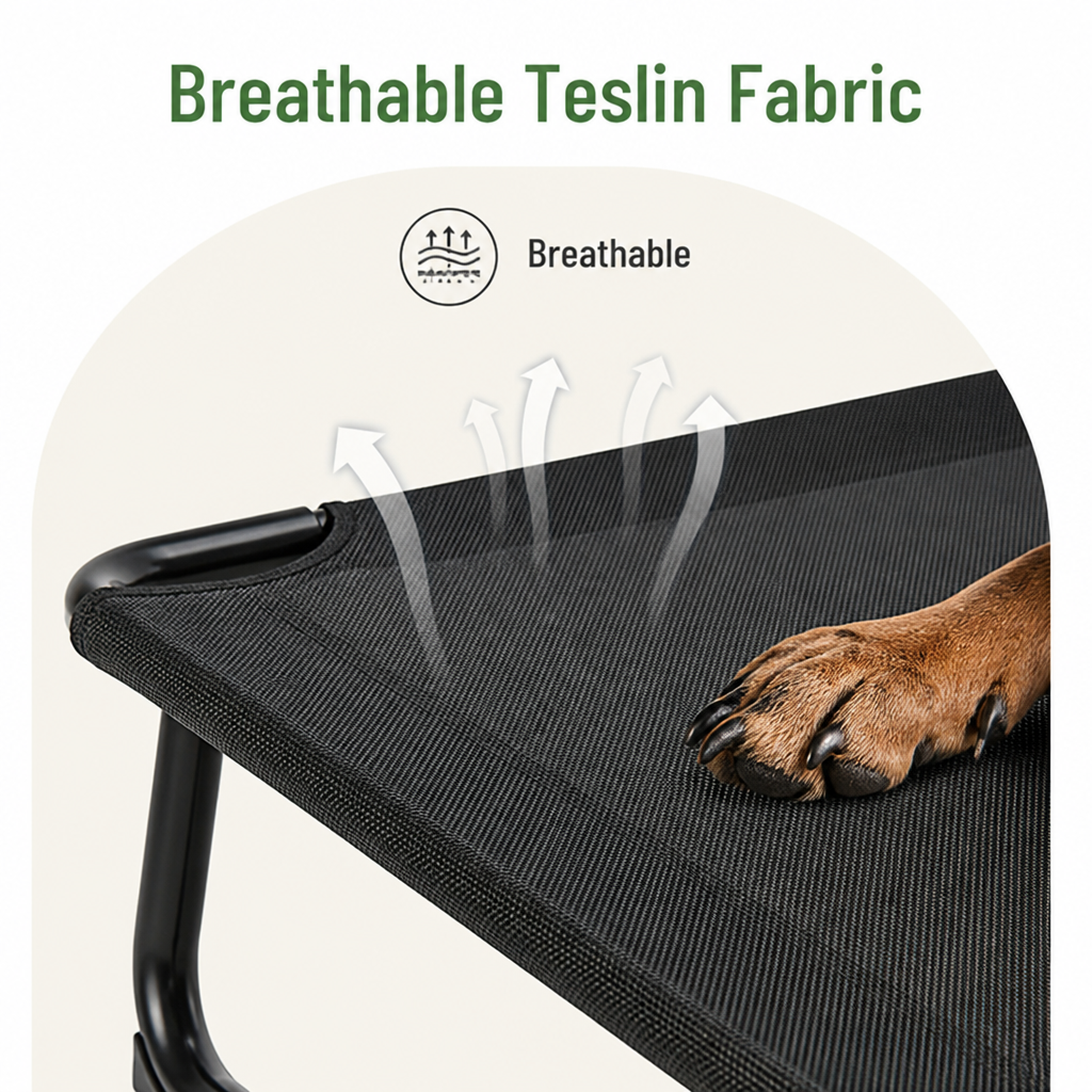 Ortekor Elevated Iron Frame & Breathable Dog Bed (No Filler)