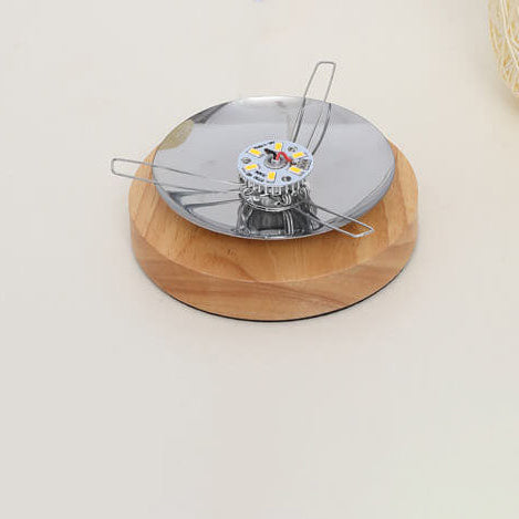 Woven Rattan Table Lamp with Wood Base & Metal Frame – Plug-In LED Desk Light for Bedroom, Living Room & Office
