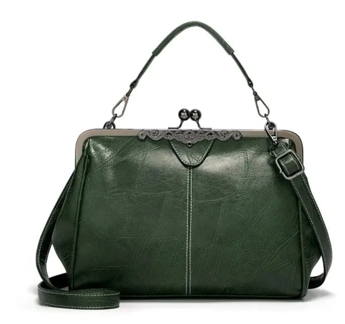 Classic Frame Clutch Purse for Women Evening Formal Dinner Party Shoulder Bag Small Vintage Style Metal Clasp Handbag