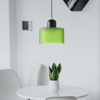 Handwoven Glass Pendant Light Bauhaus Style Indoor Hanging Lamp Adjustable Cable for Dining Room Kitchen Home Office