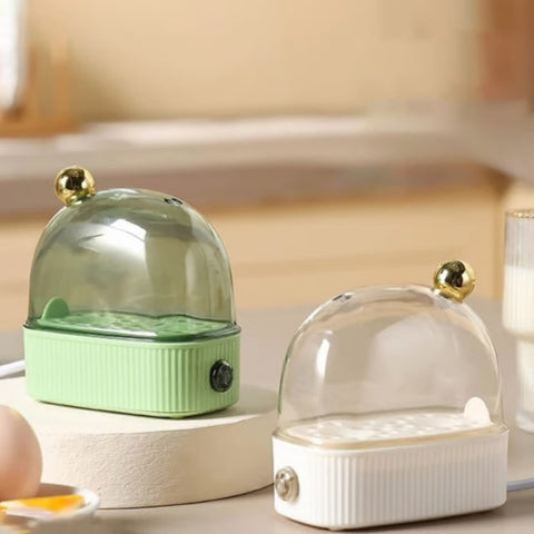 Dual-Egg Electric Steamer 5 in Wide Countertop Appliance Soft Medium Hard Boiled Breakfast Maker Small Kitchen Automatic Shutoff One-Touch B