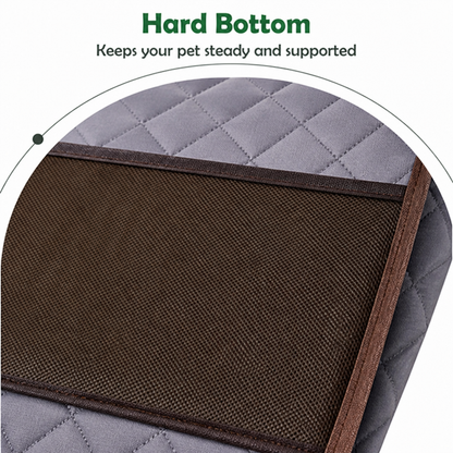 Ortekor Large Hard-Bottom & Non-Slip Dog Car Seat (Back-Seat Extender)
