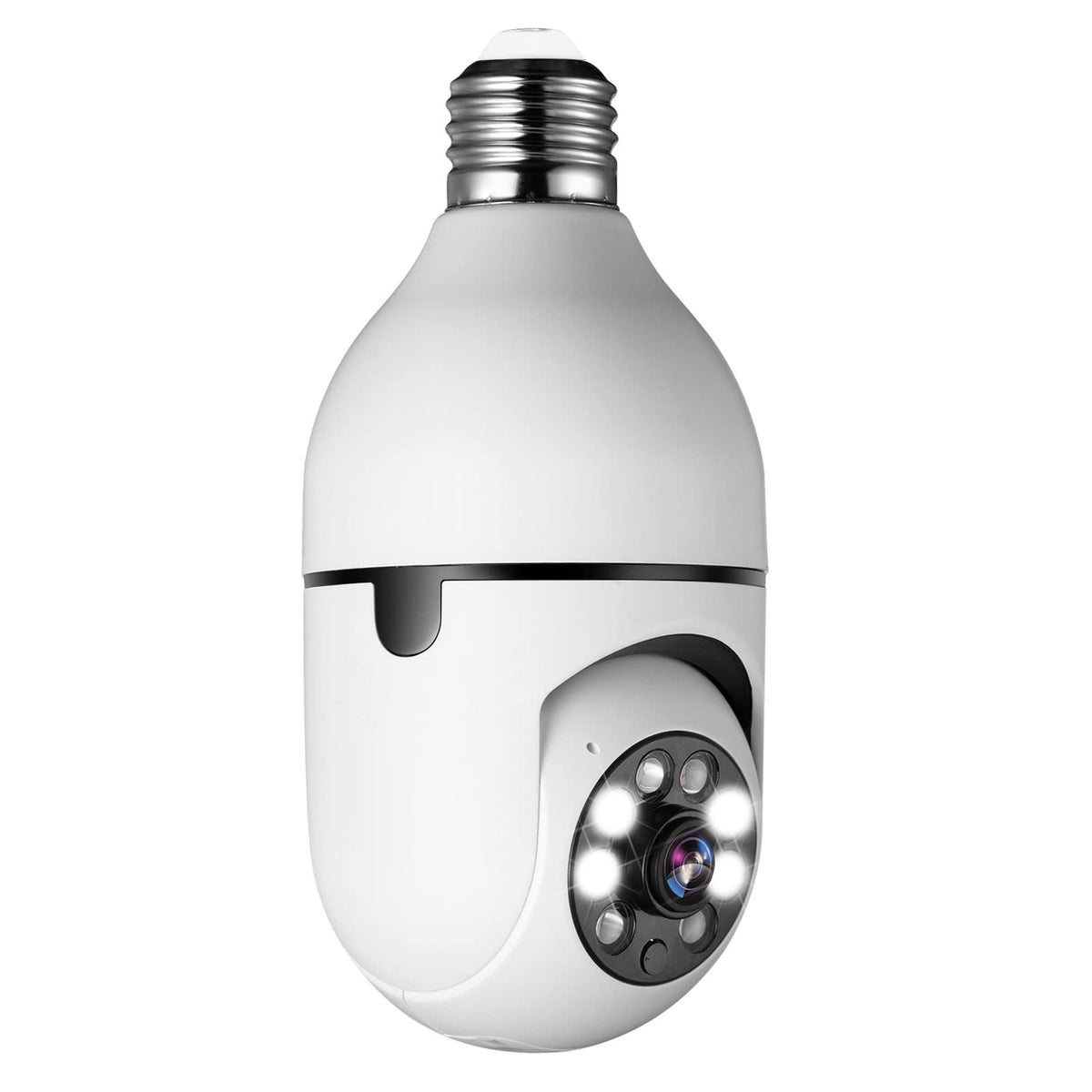 360° Panoramic Security Camera Light Bulb with Motion Detection & Night Vision for Home Monitoring