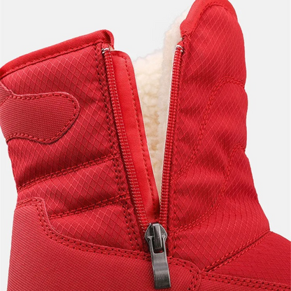 Women's Insulated Waterproof Winter Boots with Side Zip – Ankle-High Snow Boots for Cold Weather