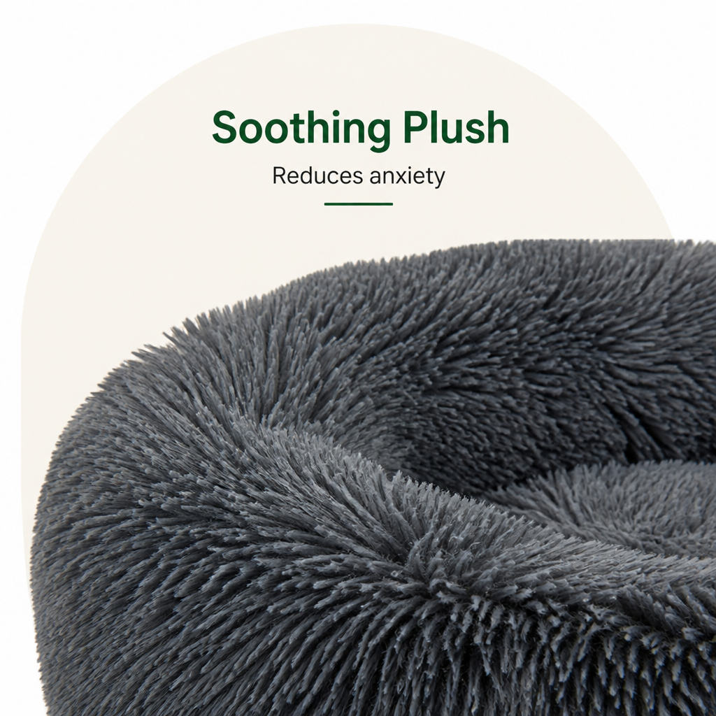 Ortekor Calming Plush Donut Dog Bed