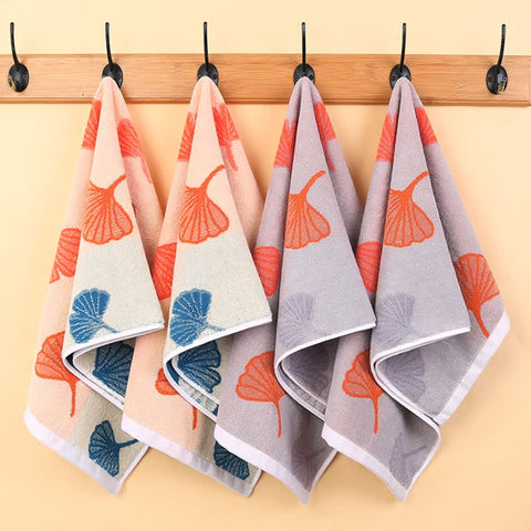 Gleam Bath Towel - 100% Cotton, Ginkgo Leaf Design