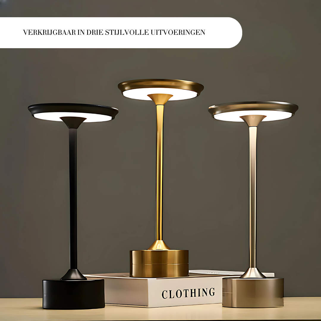 Rechargeable Touch Dimmable LED Table Lamp with 3 Color Temperatures – Portable Aluminum Cordless Desk Light for Living Room, Bedroom
