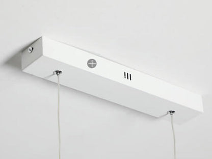 Sleek Rectangular LED Pendant Light with Integrated Lighting for Dining Room & Kitchen