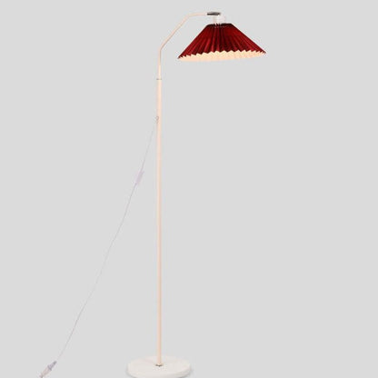 Tall Standing Lamp with Fabric Shade 59 in Adjustable 3-Color Temperature Plug-in Light for Living Room Bedroom Corner Reading Scandinavian