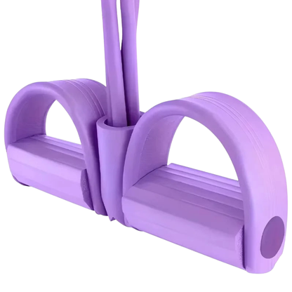 Resistance Band Pedal Exerciser with Foam Handles for Full-Body Strength Training at Home & Travel